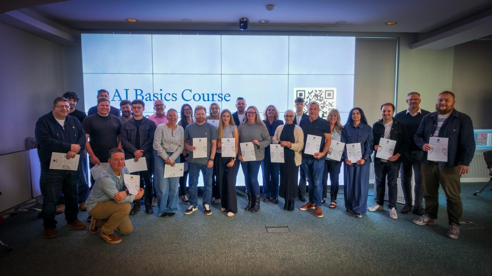 Group photograph at an AI Basics Course